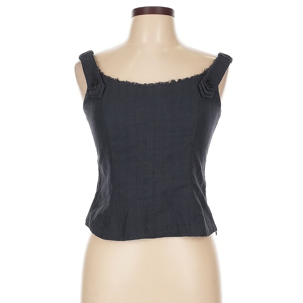 Vintage Italian Les Copains Gray Structured Tank Top